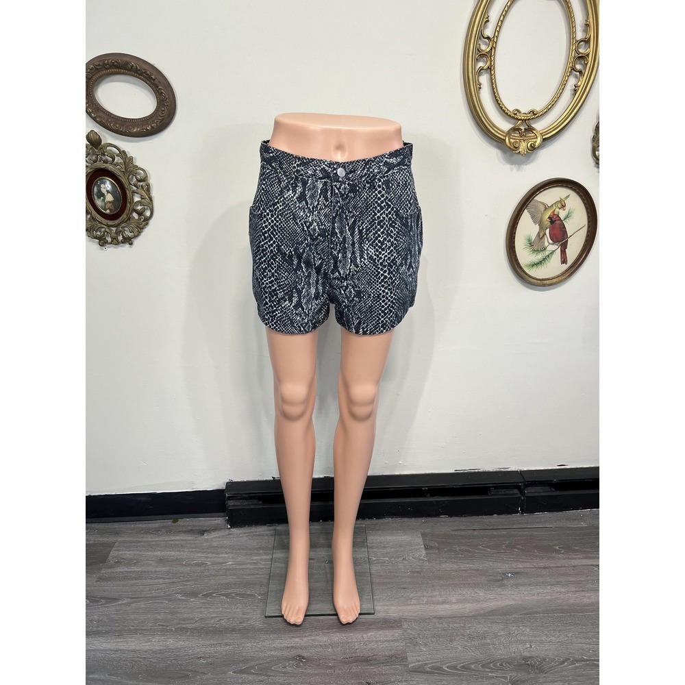 Static Vintage 90s Snakeskin Print High Waisted Denim Shorts Size 11/12